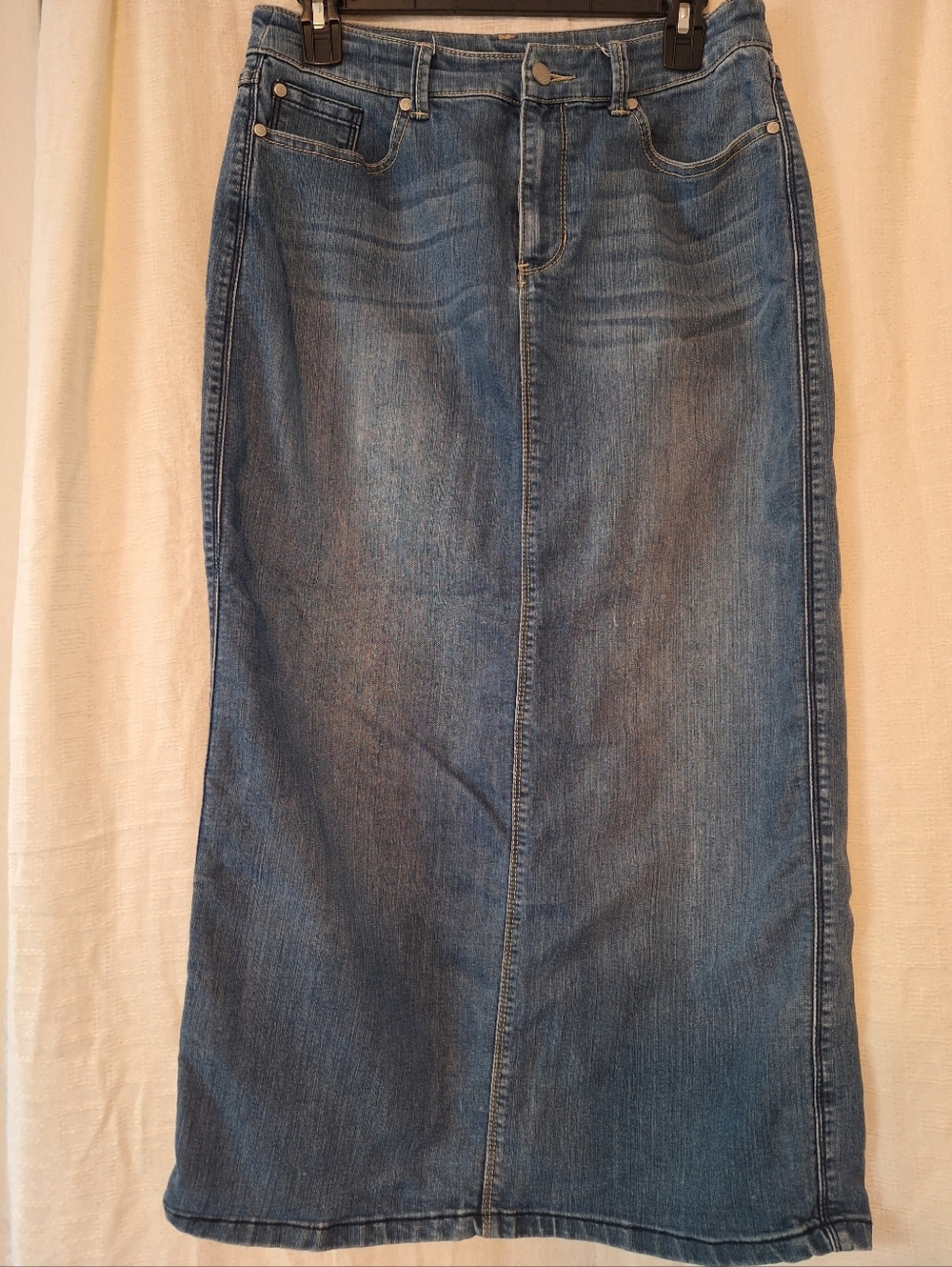 Christopher & Banks Blue Straight-Leg Denim Skirt
